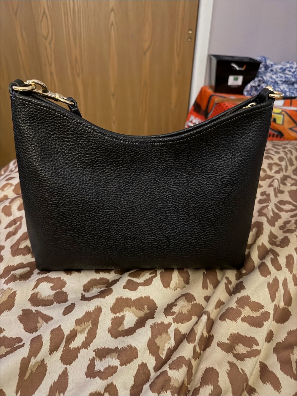 Coach Black Laurel Pebbled Leather Shoulder Bag Like New - Picture 7 of 12